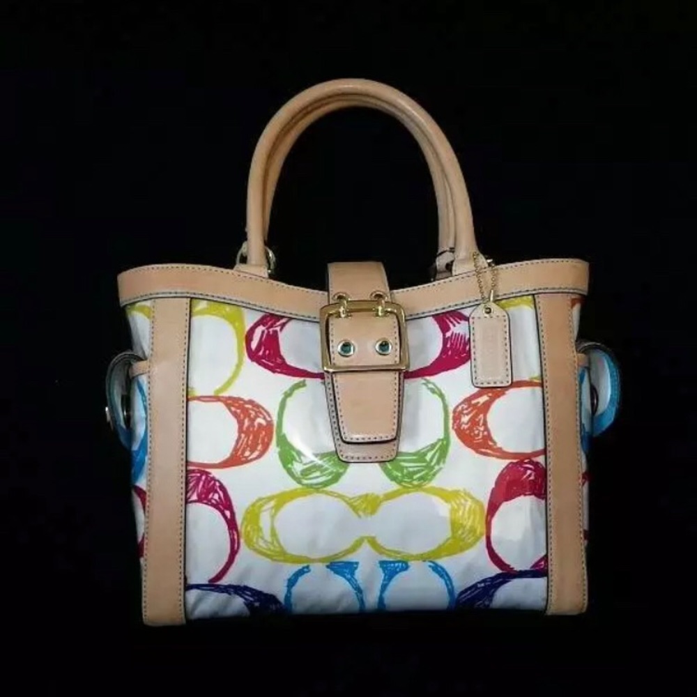 Coach Scribble PVC Boxy Tote-Limited edition.
